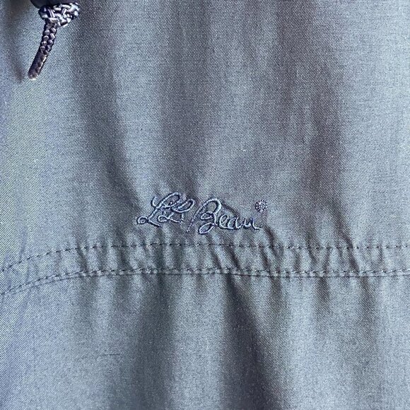 L.L. Bean Vintage Full Zip Windbreaker Navy Teal Men's Large Tall - Picture 6 of 7